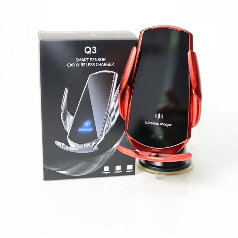 Chargeur sans fil  pour voiture, support de téléphone automatique