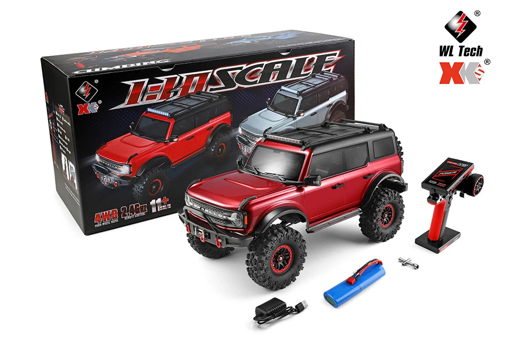 Voiture RC professionnelle tout-terrain 4x4 bronco 1/10 4WD crawler