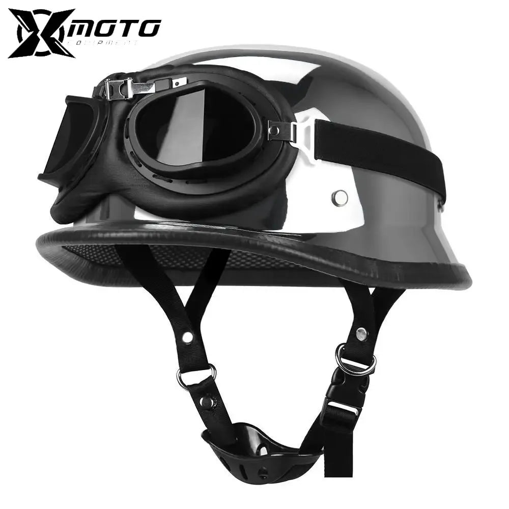 casque moto scooter dessus cuir vintage homme femme