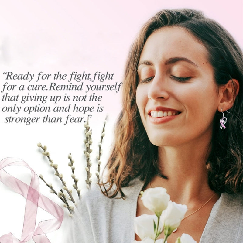 Boucles d'oreilles pendantes en cœur rose pour femmes