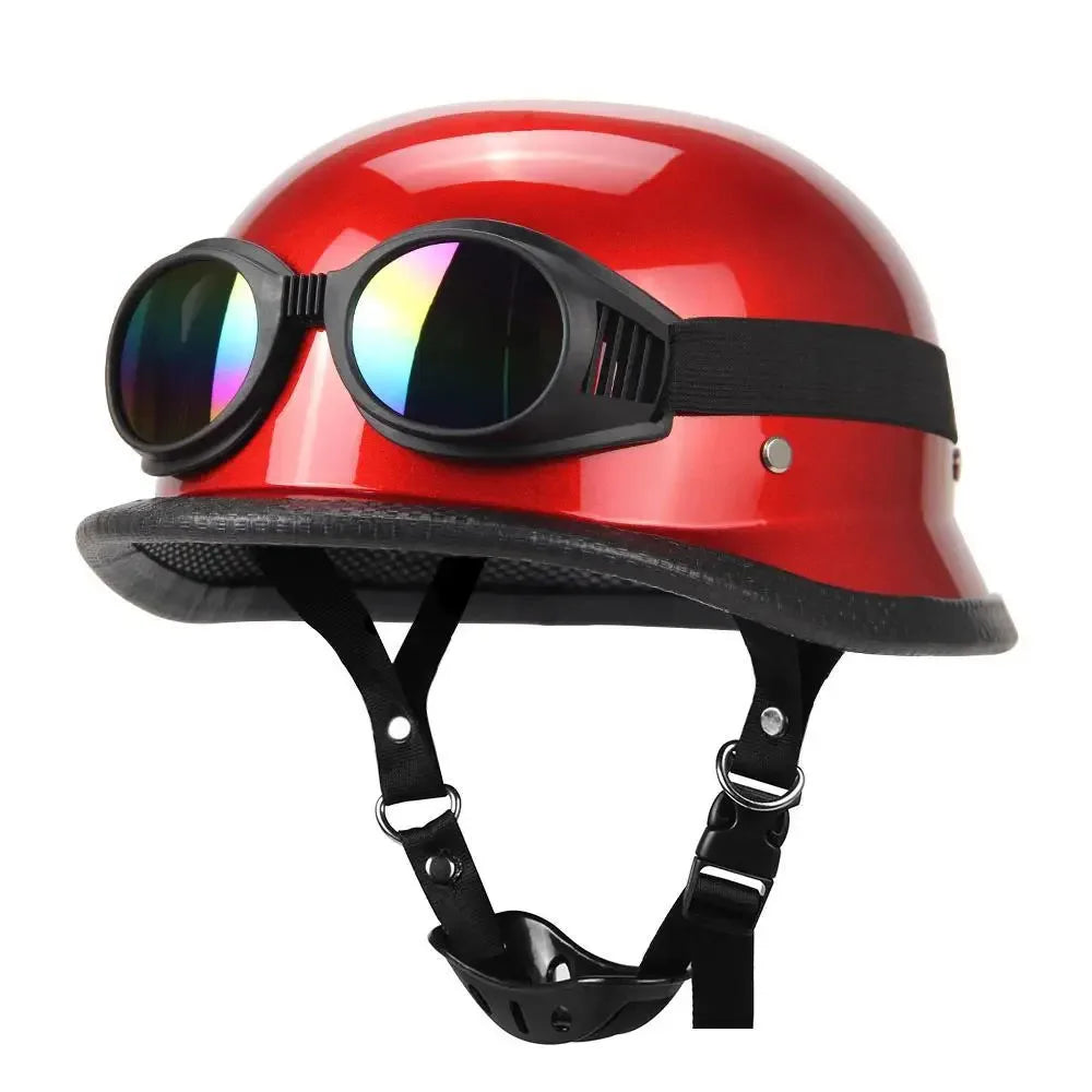casque moto scooter dessus cuir vintage homme femme