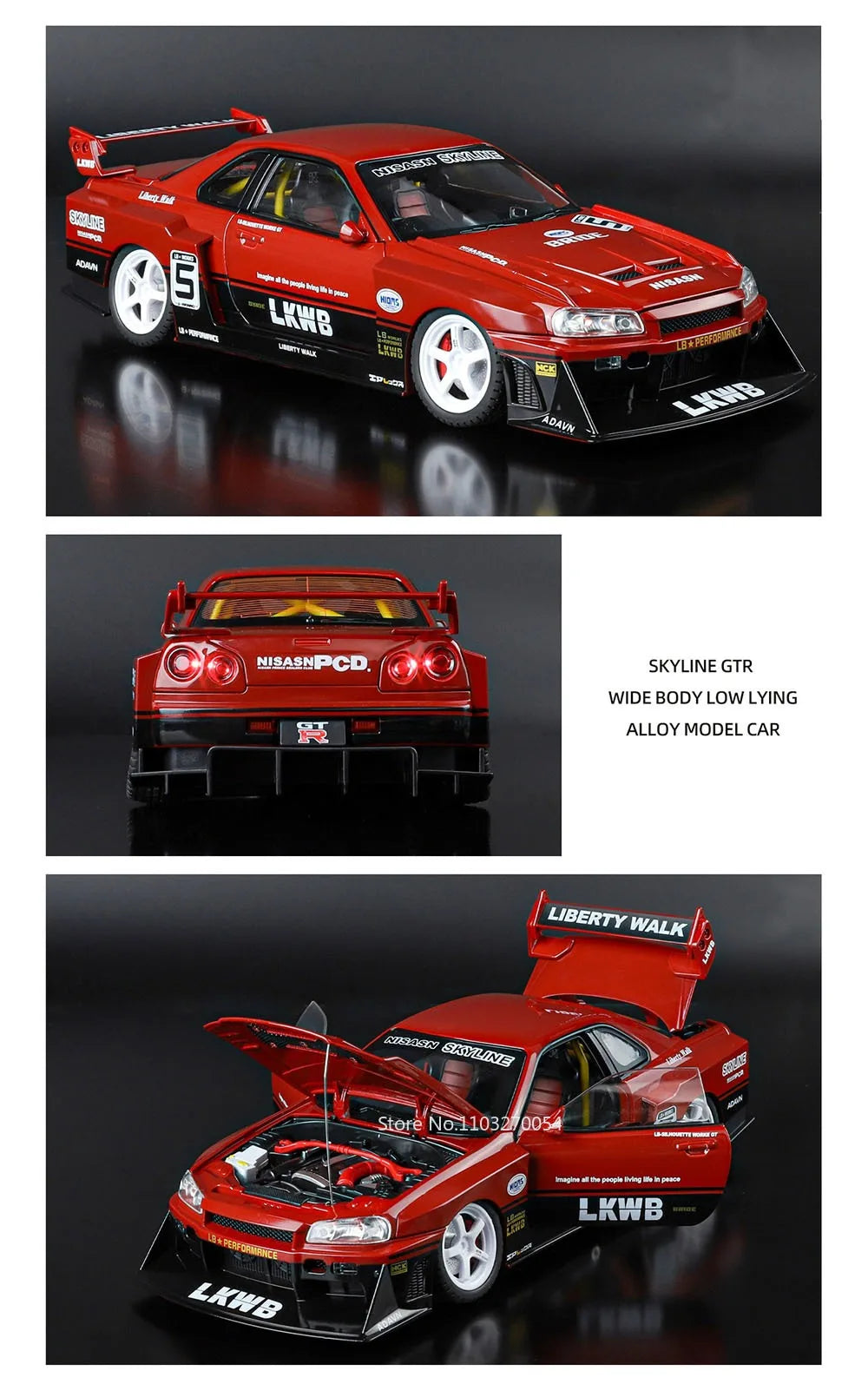 super car GTR 1/18 en alliage