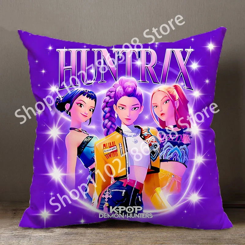 K Pop Demon Hunters – taie d'oreiller mignonne pour filles, 45x45CM