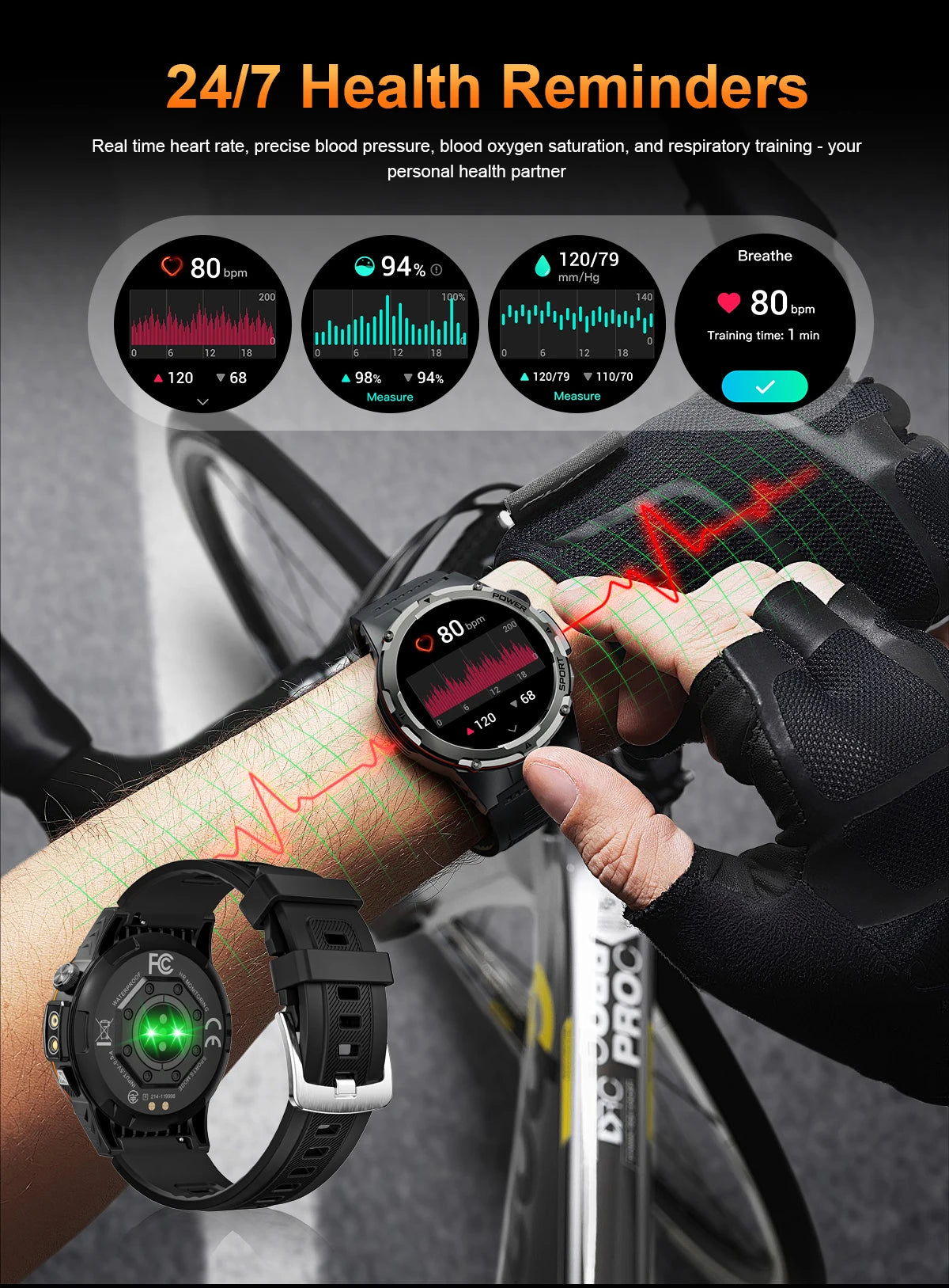 Montre Intelligente GPS Homme Sport 2025 - 500mAh NFC HD Appel IP68 Étanche - MONASTORESHOP.COM