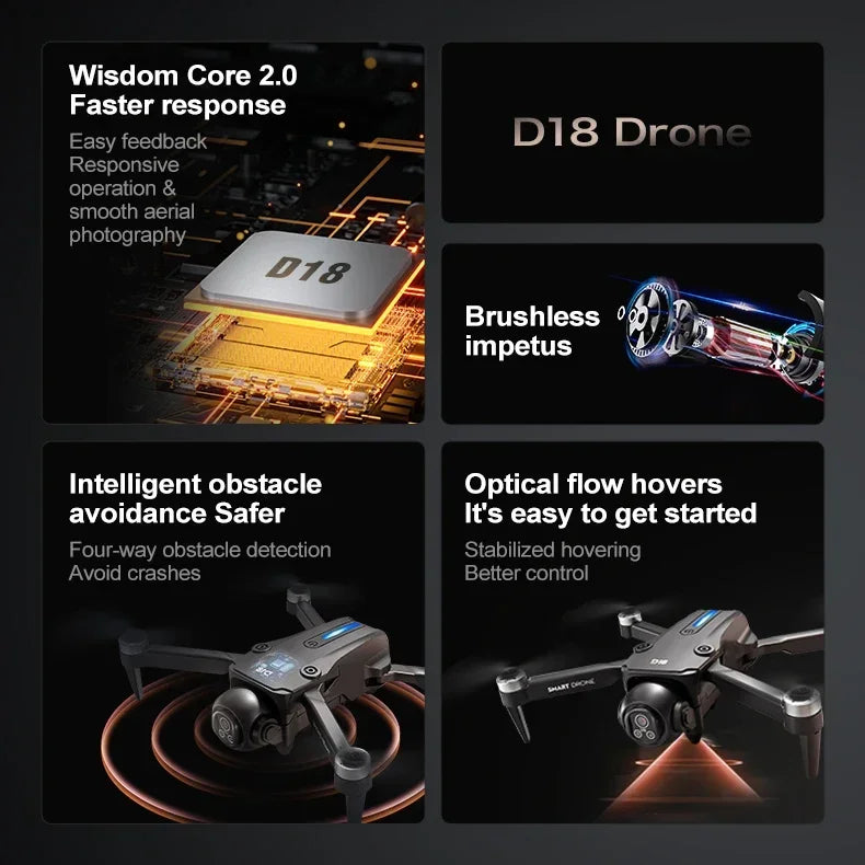 Lenovo D18 Drone 8K aérien double caméra