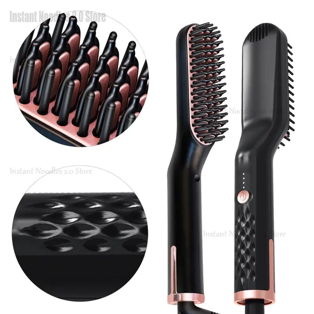 brosse lissante a barbe électrique homme