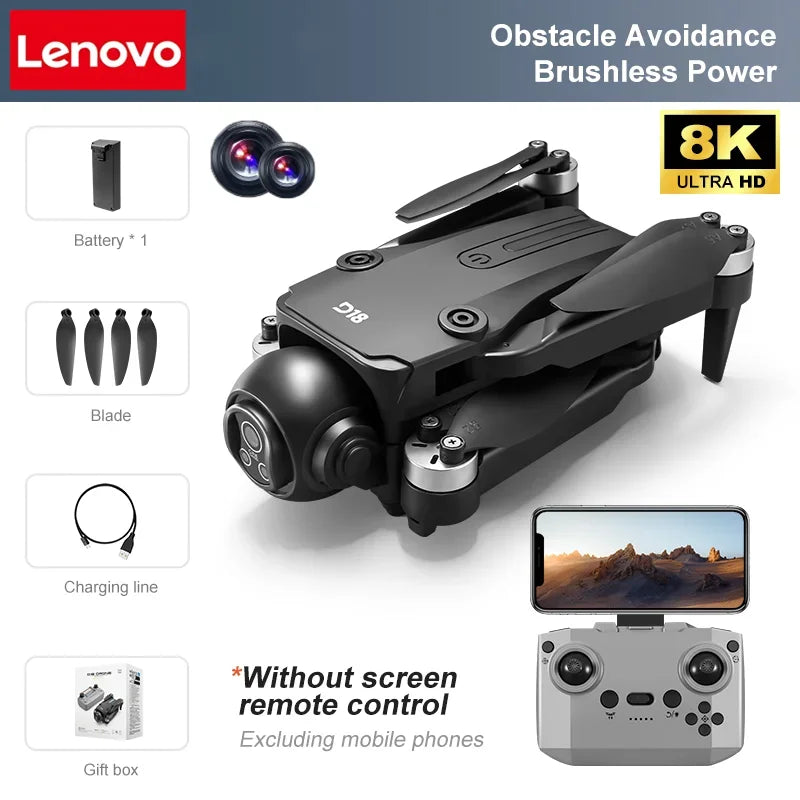 Lenovo D18 Drone 8K aérien double caméra