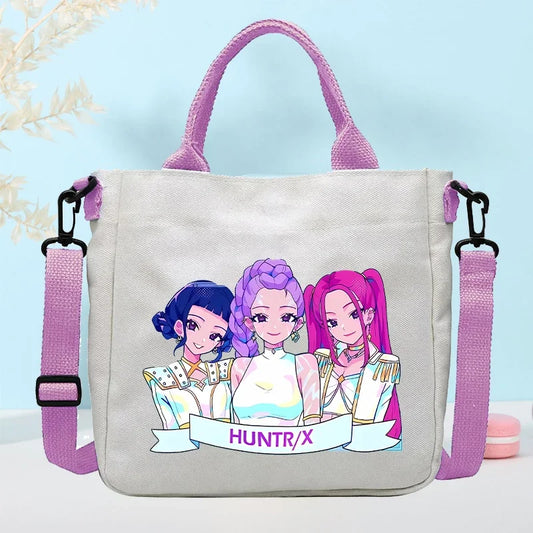 K-pop Demon Hunters sac à bandoulière en toile ou sac de mode pour petite fille