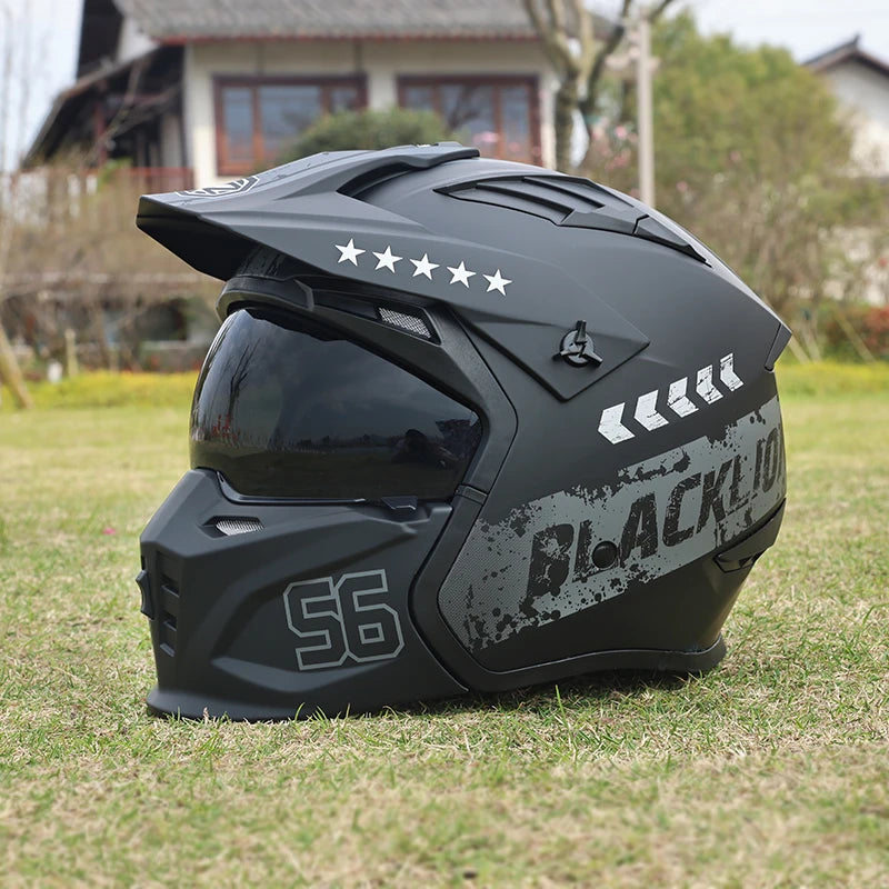 Casque de moto pour hommes et femmes design amovible