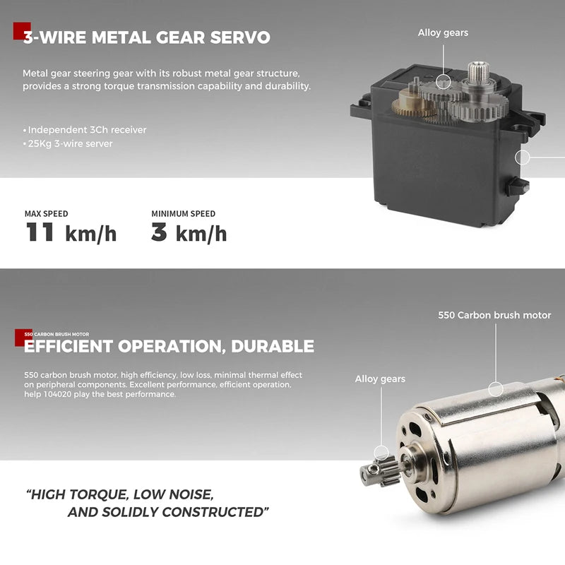 Voiture RC professionnelle tout-terrain 4x4 bronco 1/10 4WD crawler