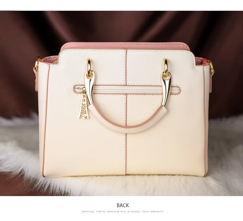 sac à bandoulière en cuir véritable vintage élégant pour femmes automne/ hiver