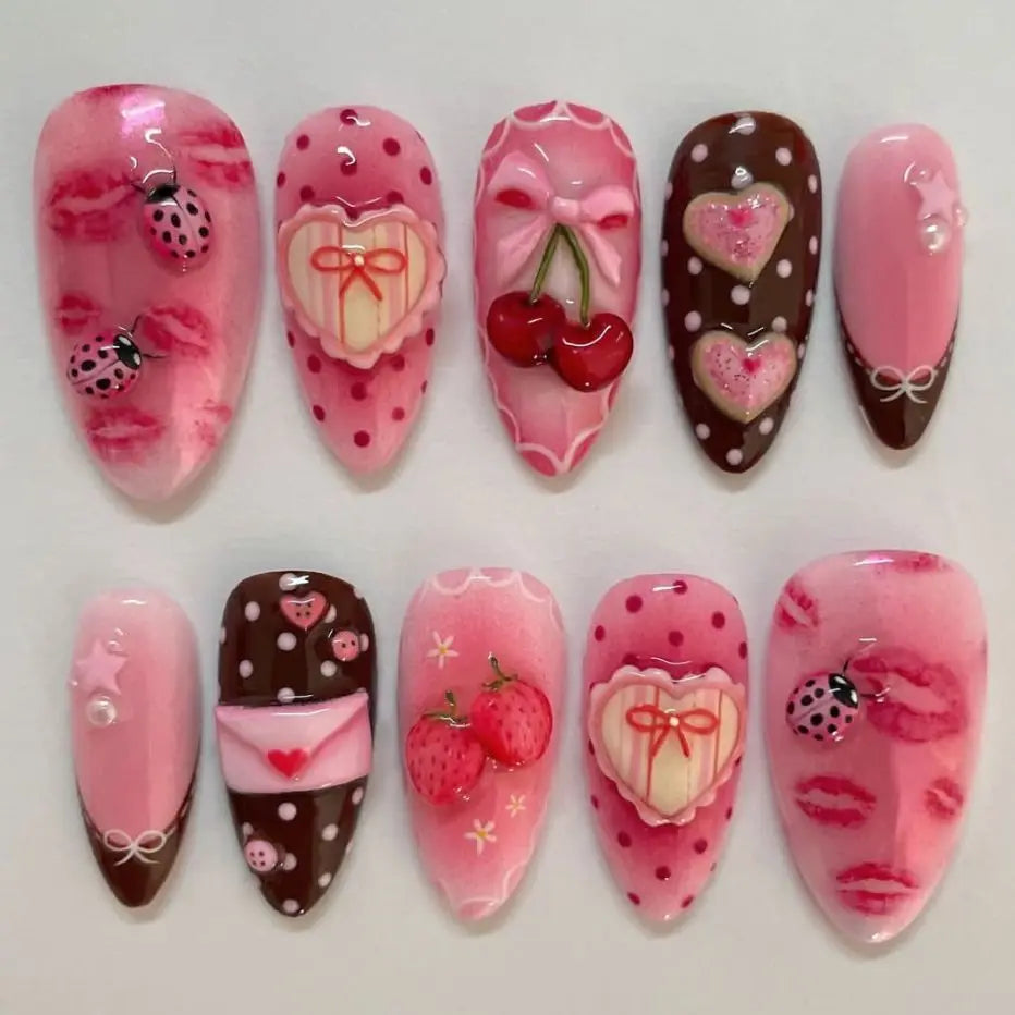 Faux ongles noirs dégradés, 24 pièces, motif étoile jaune, lune, cygne