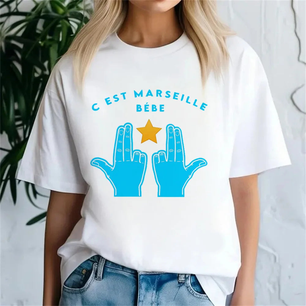 t-shirt femme jul le bébé de marseille