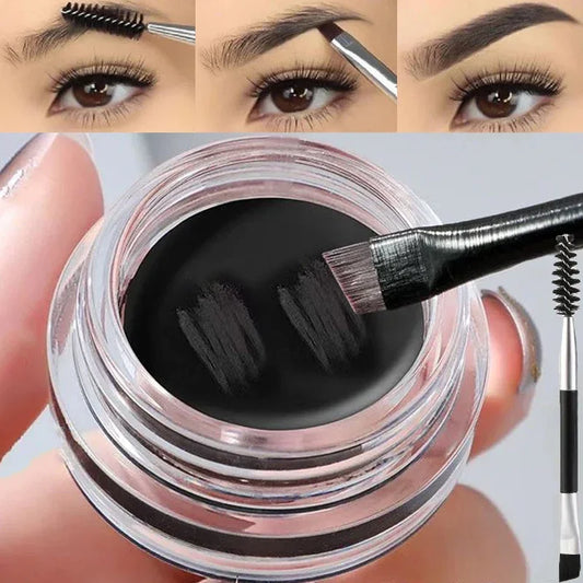 Crème pour sourcils, couleur marron mat, noir sauvage, teinte naturelle