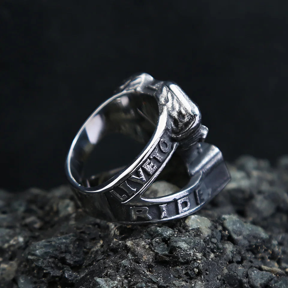 bague "bikers" en acier inoxydable pour  hommes/femmes