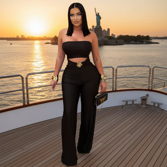 Combinaison Femme Sans Manches Dos Nu – Moulante, Taille Haute, Style Sexy & Chic