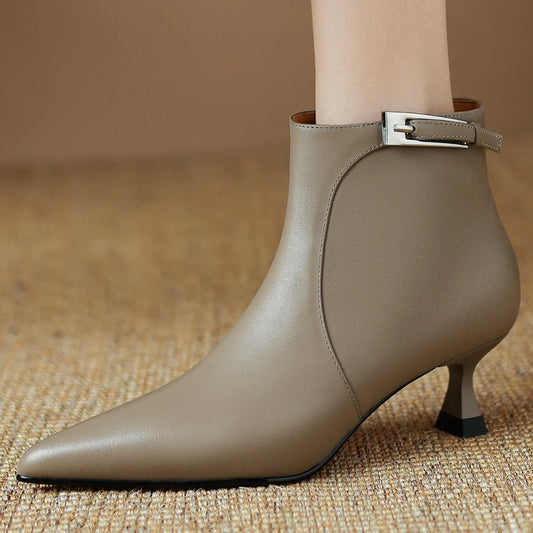 bottine cuir luxe femme