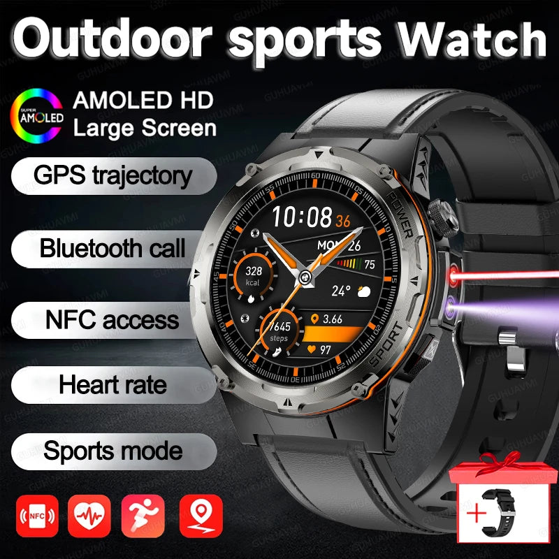 Montre Intelligente GPS Homme Sport 2025 - 500mAh NFC HD Appel IP68 Étanche - MONASTORESHOP.COM