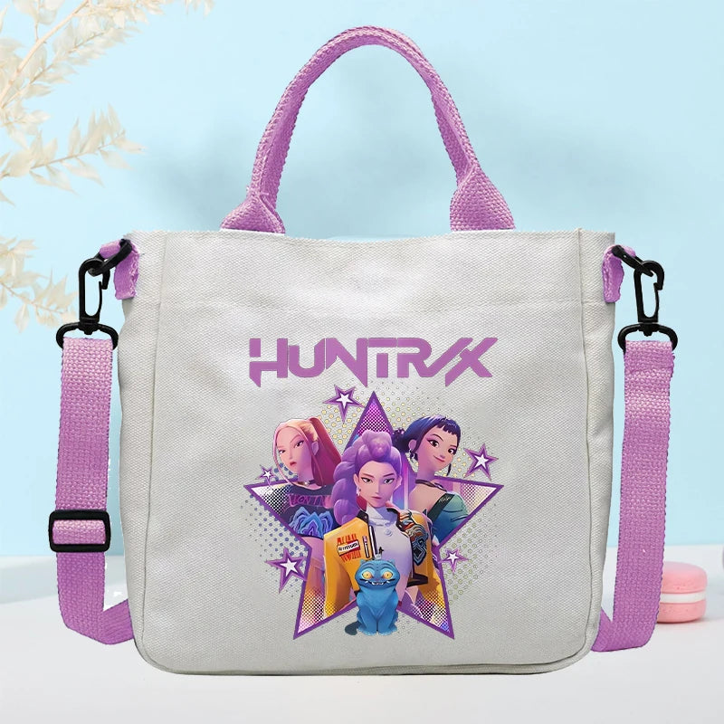 K-pop Demon Hunters sac à bandoulière en toile ou sac de mode pour petite fille