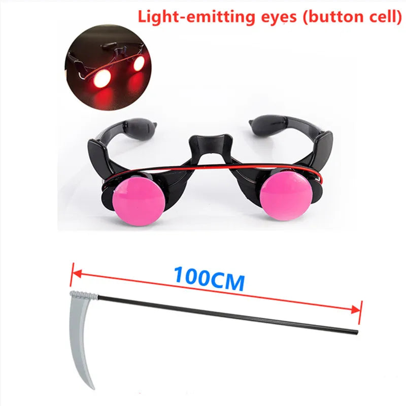 tenue enfants le faucheur effrayant d'halloween avec regard lumineux