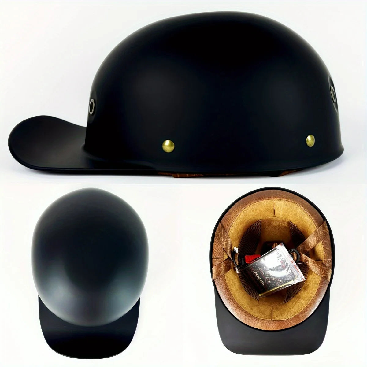 casque retro façon casquette de baseball pour harley/indian ou moto vintage