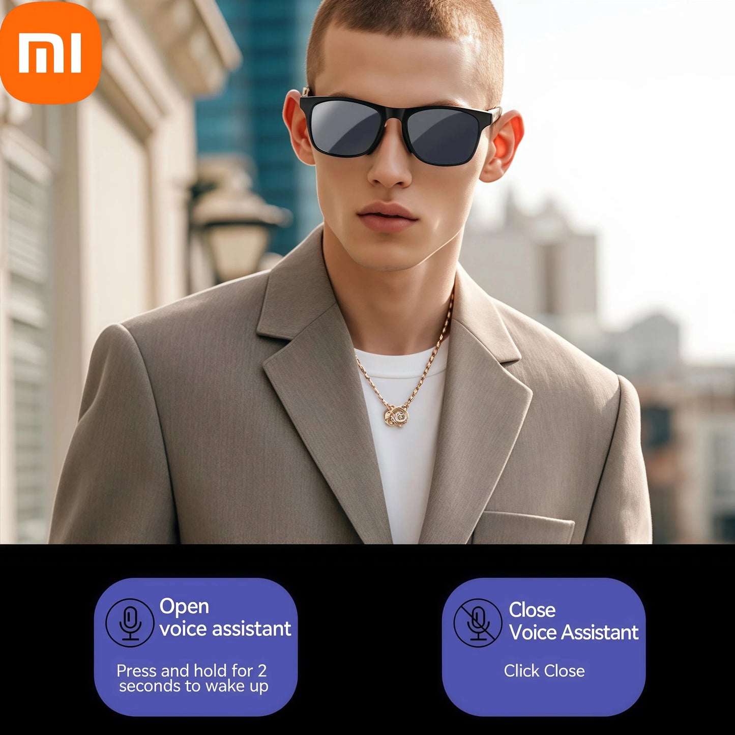 Xiaomi 4K AI 4K lunettes intelligentes avec caméra 100MP bluetooth pour hommes/femmes
