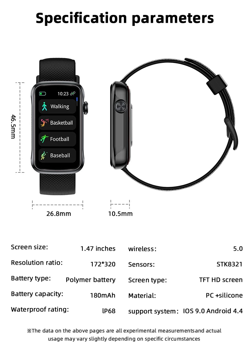 Montre Connectée Femme LIGE - Smartwatch Sport Étanche IP68 Rose