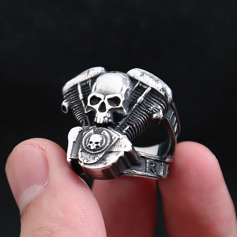 bague "bikers" en acier inoxydable pour  hommes/femmes
