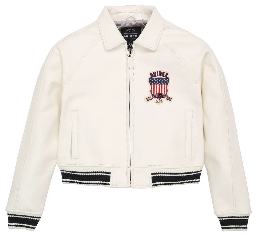 blouson aviateur  cour pour femmes en véritable peau d'agneau/daim manche longue