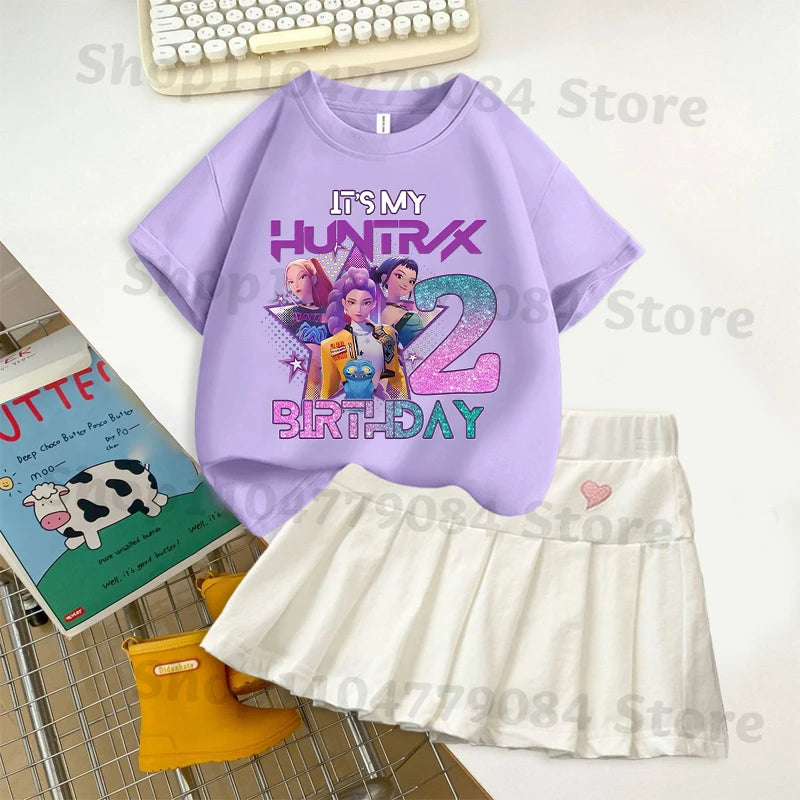 2 pièces Kpop démon chasseurs jupe T-shirt