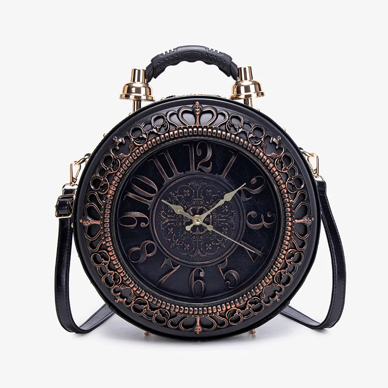 Sac à main avec horloge créative rétro, nouveau style, sens du design à la mode