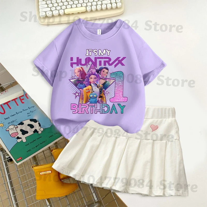 2 pièces Kpop démon chasseurs jupe T-shirt