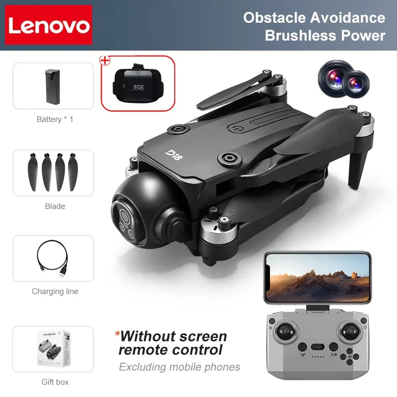 Lenovo D18 Drone 8K aérien double caméra