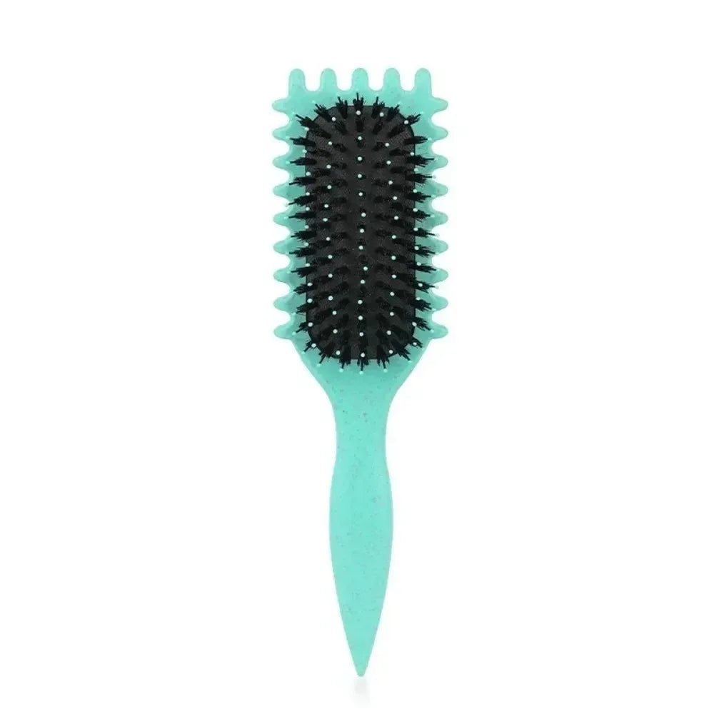 brosse colorée pour cheveux bouclée