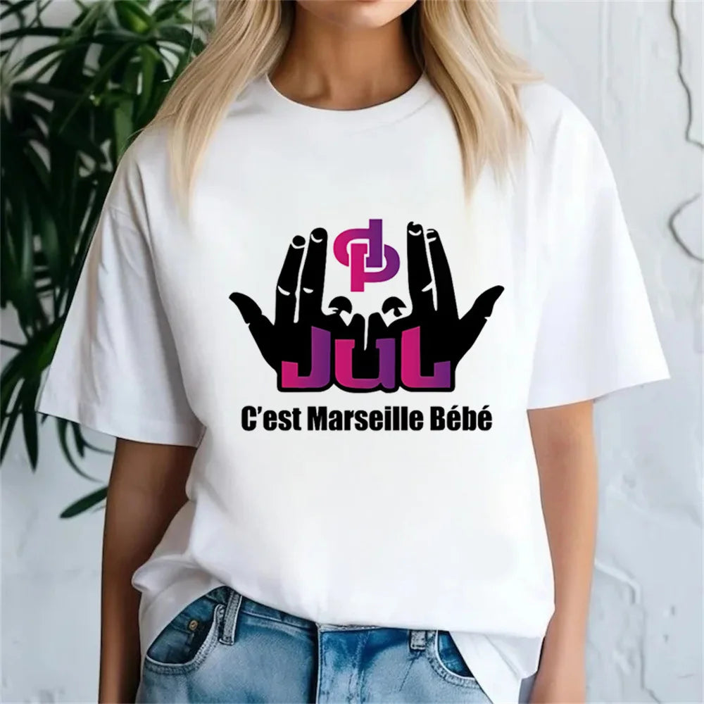 t-shirt femme jul le bébé de marseille
