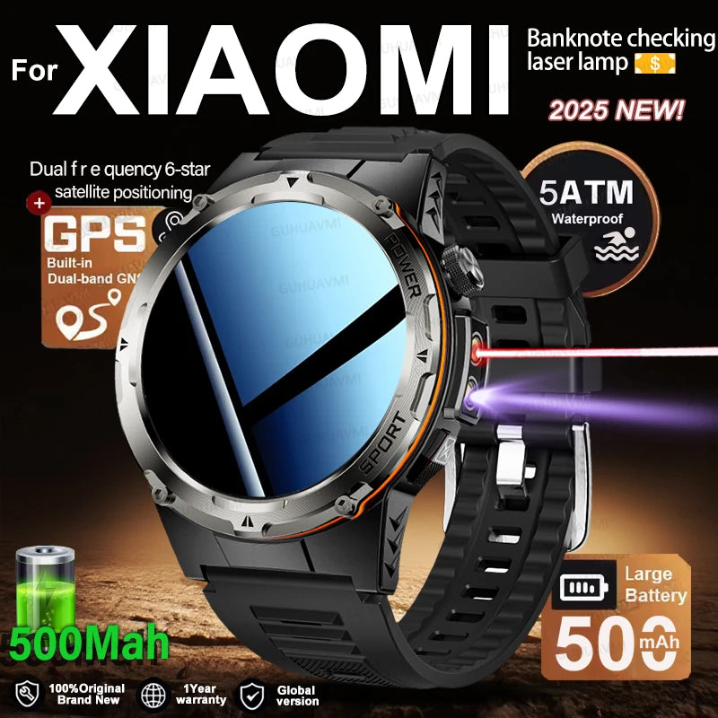 Montre Intelligente GPS Homme Sport 2025 - 500mAh NFC HD Appel IP68 Étanche - MONASTORESHOP.COM