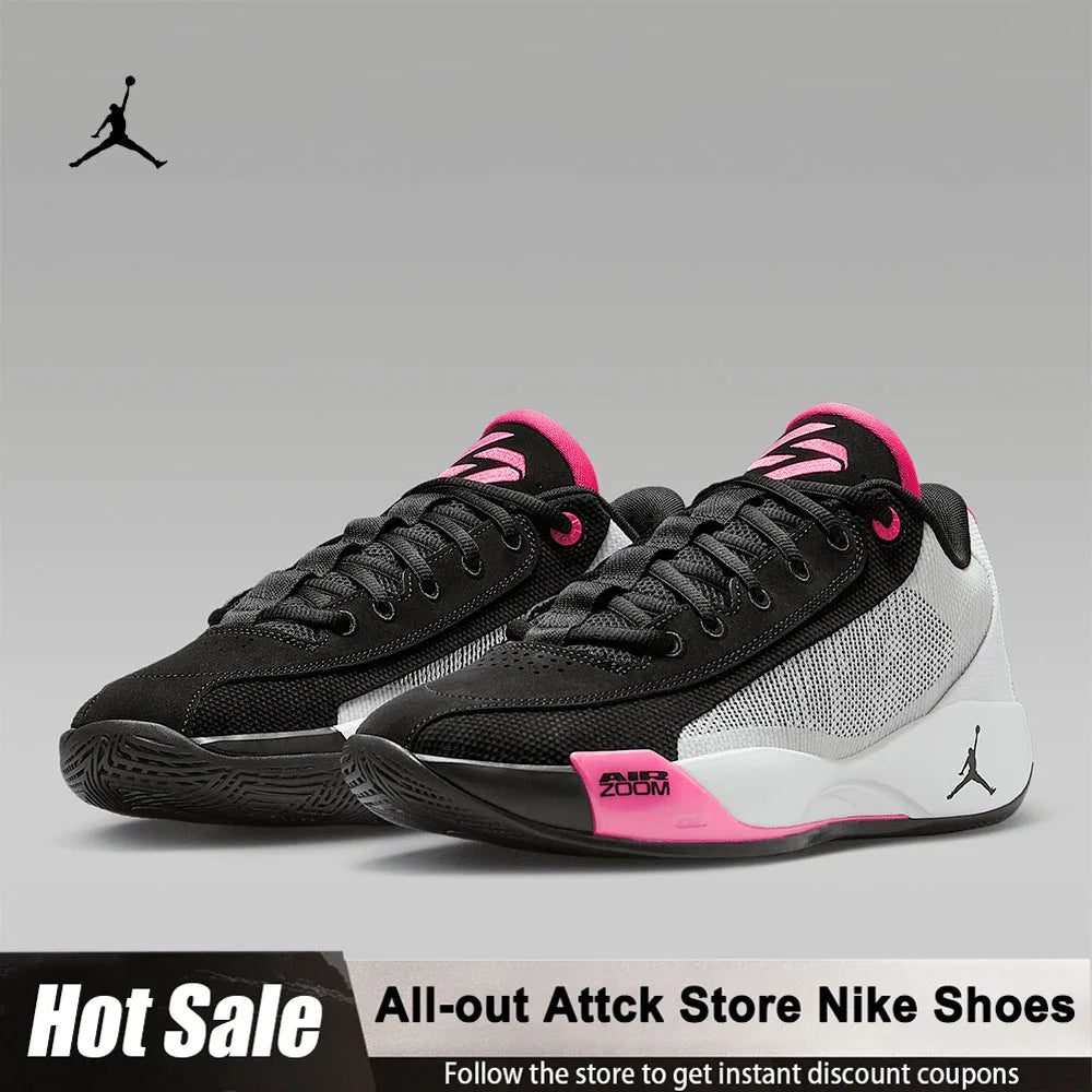 Titre: Nike Jordan Luka 77 Rétro - Chaussures de Basket Homme Rembourrées Antidérapantes HF0819-001