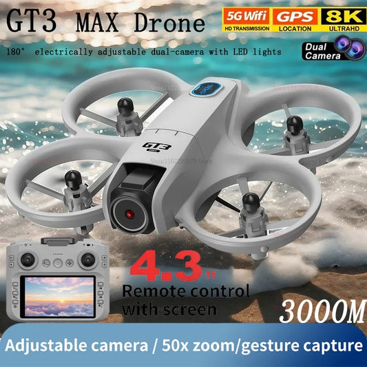 Drone GT3 8K HD double caméra 180 °