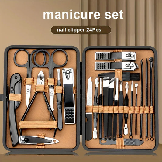 Kit de manucure professionnel en acier inoxydable (7/16/18 pièces)