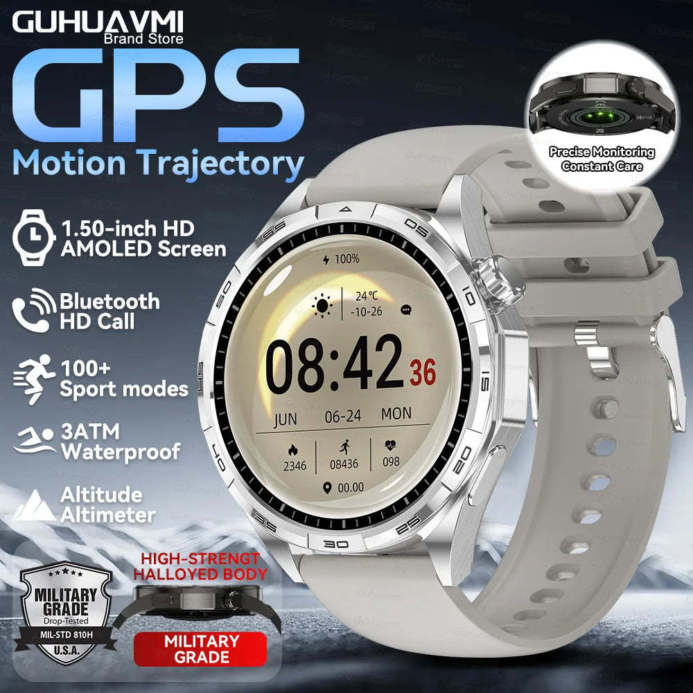Montre Connectée GPS Sport 6 Pro - Écran Tactile, Appel Vocal, Étanche - Smartwatch Homme Outdoor