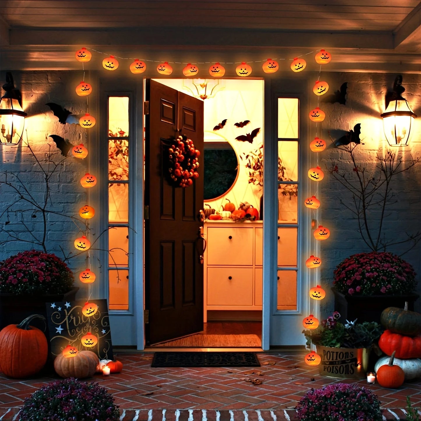 guirlande citrouille halloween déco interieur et exterieur