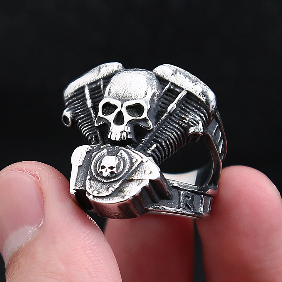 bague "bikers" en acier inoxydable pour  hommes/femmes