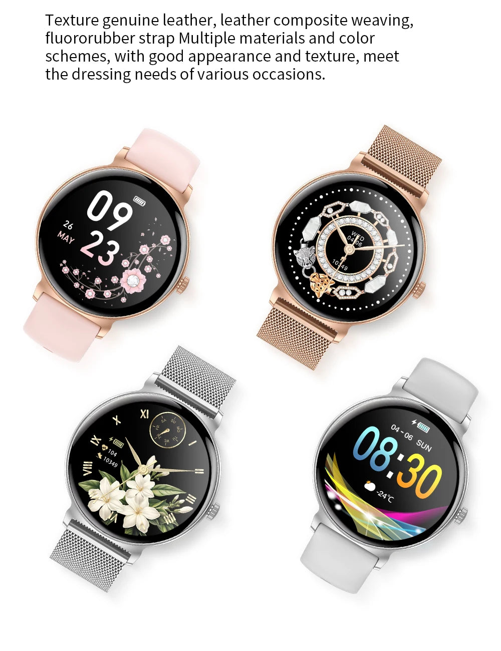LIGE Ultra-mince montre intelligente dames Bluetooth appel cadran personnalisé Sport fréquence cardiaque santé suivi montre étanche femmes Smartwatch
