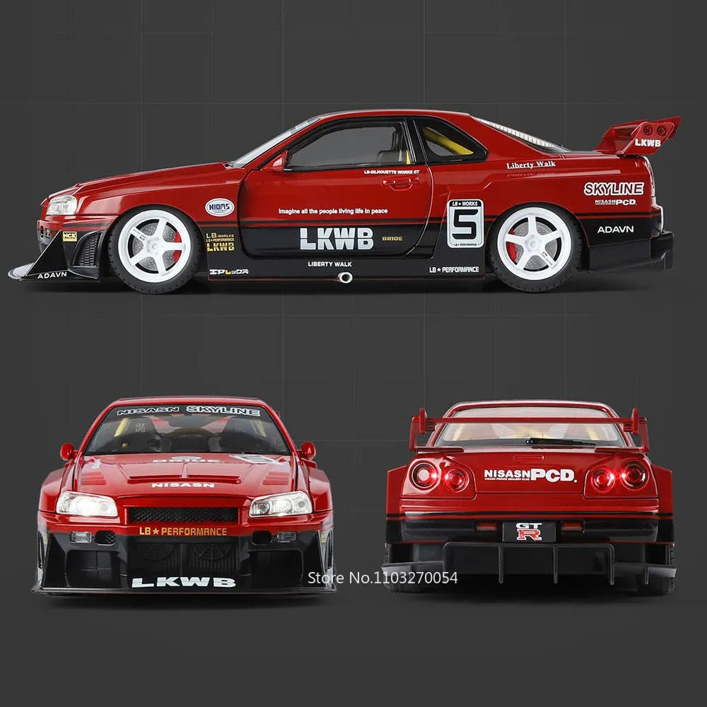 super car GTR 1/18 en alliage