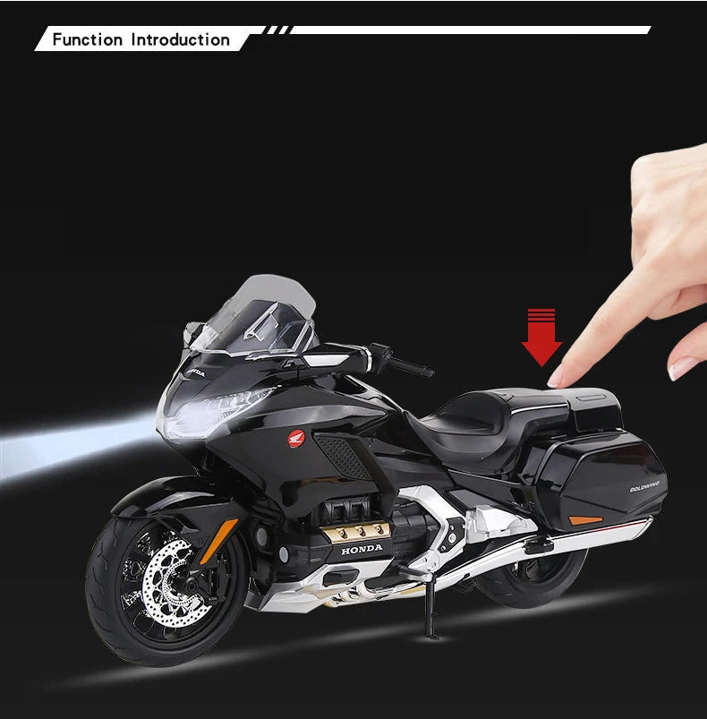 moto de collection a l'échelle 1/9 (27cm) honda gold wing tour