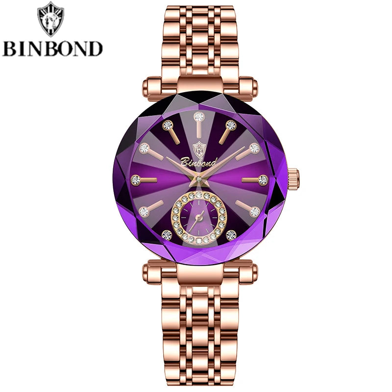 Montre Femme Élégante Cœur de l'Océan - Quartz Diamants Étanche Lumineuse