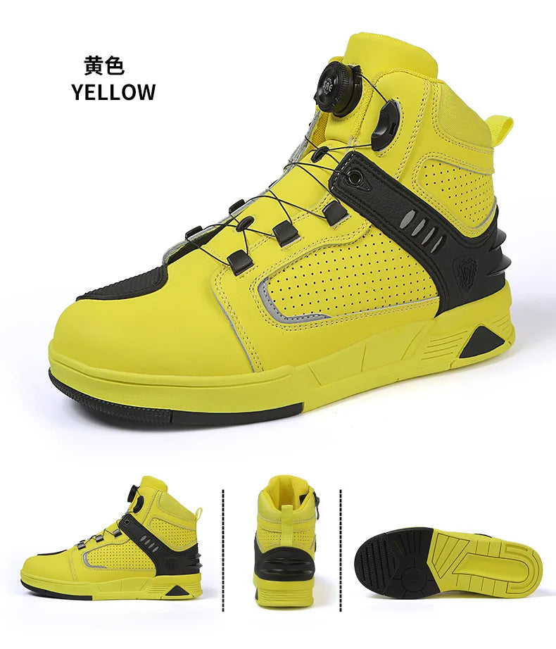 chaussures pour motard croute de cuir ou tout cuir avec bout renforcer