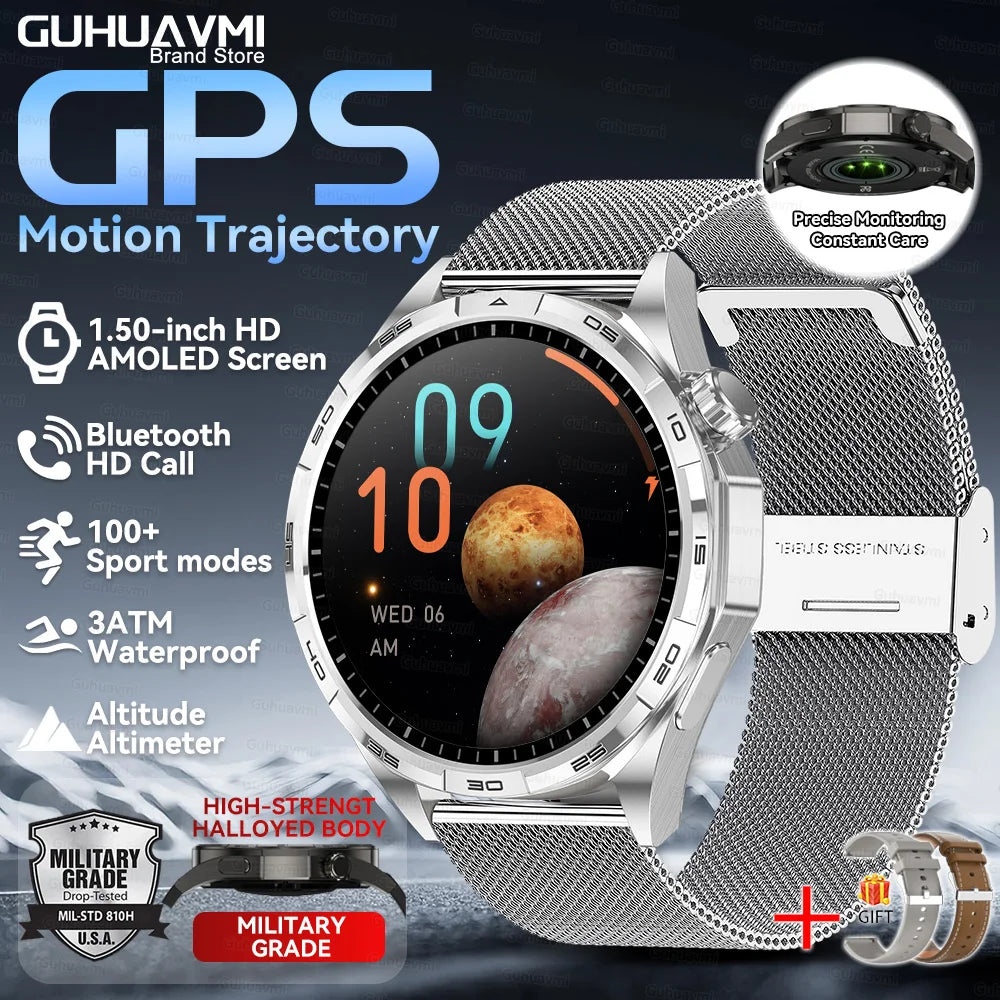 Montre Connectée GPS Sport 6 Pro - Écran Tactile, Appel Vocal, Étanche - Smartwatch Homme Outdoor