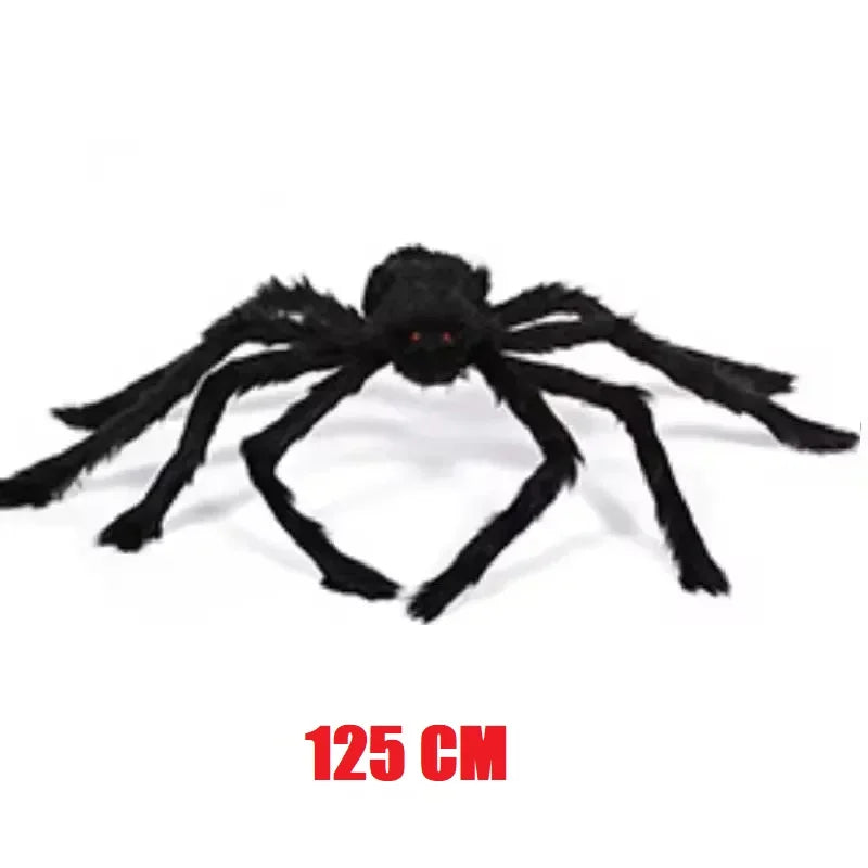 grande araignée en peluche déco pour halloween