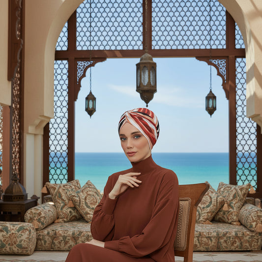 Hijab Turban Beauté orientale - Élastique Doux & Respirant